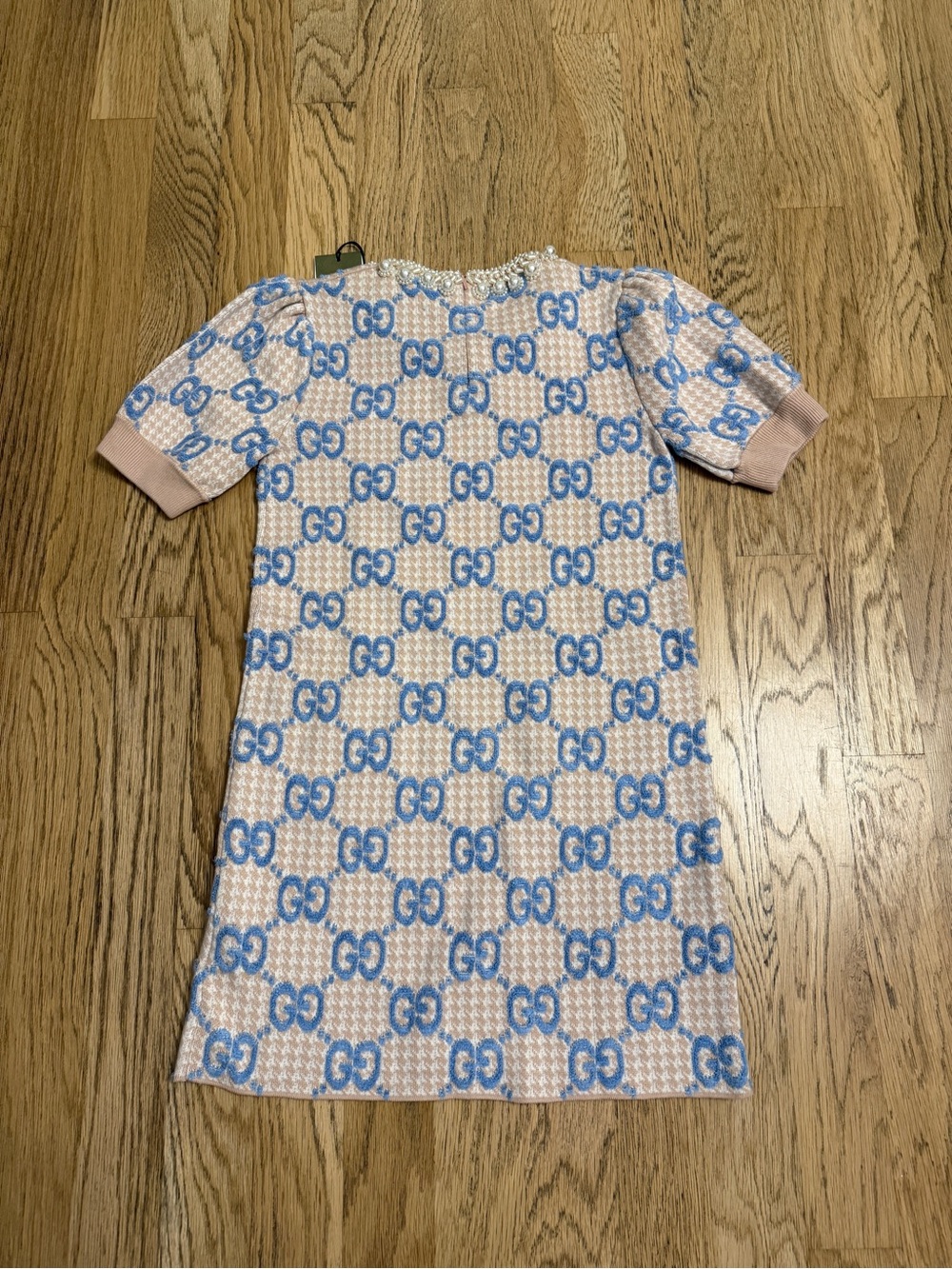 Gucci Pink and Blue GG Mini Dress - Picture 3 of 4